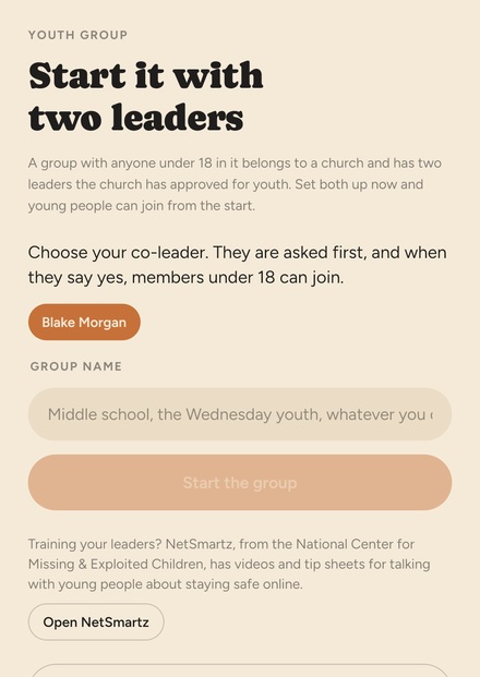 Starting a youth group